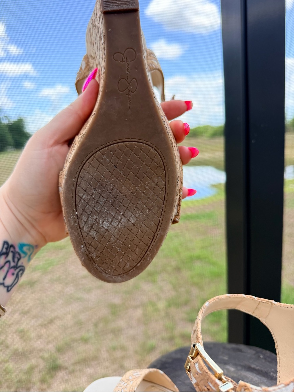 Jessica’ Simpson women’s wedge sandals Size 10M - Picture 10 of 12